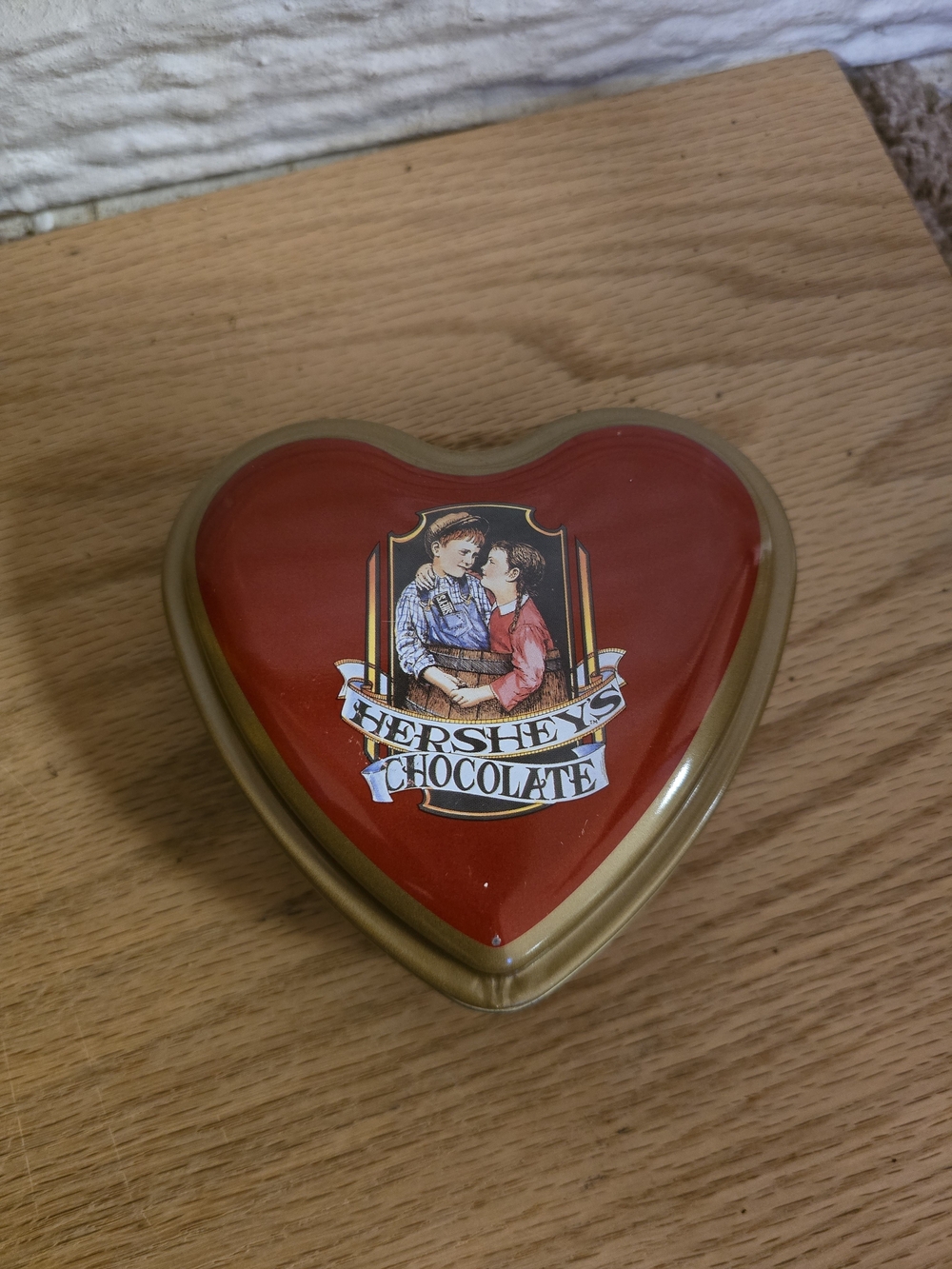 Vintage Hershey's Chocolate Heart-Shaped Collectible Tin